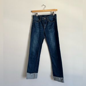 Fleece-Lined Low Rise Skinny Jeans